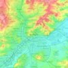 Topografische kaart Nottingham, hoogte, reliëf
