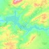 Topografische kaart Iznájar, hoogte, reliëf