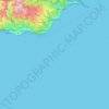 Topografische kaart Santa Cruz, hoogte, reliëf