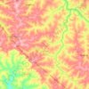 Topografische kaart Uchoa, hoogte, reliëf