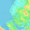 Topografische kaart Merseyside, hoogte, reliëf