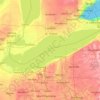 Topografische kaart Lago Erie, hoogte, reliëf