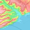Topografische kaart Dover, hoogte, reliëf