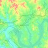 Topografische kaart Hendersonville, hoogte, reliëf