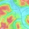 Topografische kaart Untermaßfeld, hoogte, reliëf