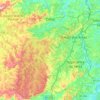 Topografische kaart Cotia, hoogte, reliëf