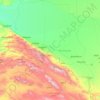 Topografische kaart Ahal (provincie), hoogte, reliëf