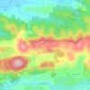 Topografische kaart Allières, hoogte, reliëf