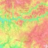 Topografische kaart Réserve naturelle d'intérêt géologique du département du Lot, hoogte, reliëf