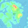 Topografische kaart Dolphin Island, hoogte, reliëf