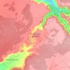 Topografische kaart Montemayor de Pililla, hoogte, reliëf