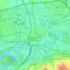 Topografische kaart Warrington, hoogte, reliëf