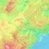 Topografische kaart Yanbian Korean Autonomous Prefecture, hoogte, reliëf