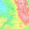 Topografische kaart Marcabal, hoogte, reliëf