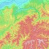 Topografische kaart 高野町, hoogte, reliëf