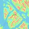 Topografische kaart Isla Van Der Meulen, hoogte, reliëf