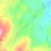 Topografische kaart Carrickgallogly, hoogte, reliëf