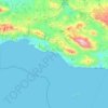 Topografische kaart Δήμος Αγίου Βασιλείου, hoogte, reliëf