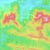 Topografische kaart Canicosa de la Sierra, hoogte, reliëf