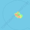 Topografische kaart Possession Island, hoogte, reliëf