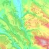 Topografische kaart Gúdar, hoogte, reliëf