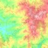 Topografische kaart Brigueuil, hoogte, reliëf