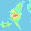Topografische kaart Antiparos, hoogte, reliëf