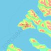 Topografische kaart Raspberry Island, hoogte, reliëf