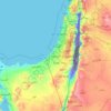 Topografische kaart Israël, hoogte, reliëf