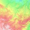 Topografische kaart Río Guadalope, hoogte, reliëf