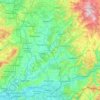 Topografische kaart Wetteraukreis, hoogte, reliëf