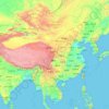 Topografische kaart China, hoogte, reliëf