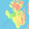 Topografische kaart Isla del Príncipe de Gales, hoogte, reliëf