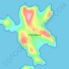 Topografische kaart Erith Island, hoogte, reliëf