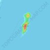 Topografische kaart Campeche Island, hoogte, reliëf