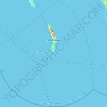 Topografische kaart Limasawa, hoogte, reliëf