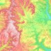 Topografische kaart 25280, hoogte, reliëf