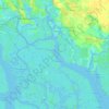 Topografische kaart Okrika, hoogte, reliëf