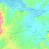 Topografische kaart Tosagua, hoogte, reliëf
