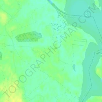 Topografische kaart Kilbarry, hoogte, reliëf