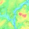 Topografische kaart Enniscorthy, hoogte, reliëf