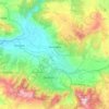 Topografische kaart Pamukkale, hoogte, reliëf