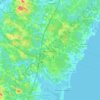 Topografische kaart North Hampton, hoogte, reliëf