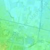 Topografische kaart Hulten, hoogte, reliëf