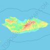 Topografische kaart Socotra, hoogte, reliëf