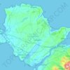 Topografische kaart Ilha de Anglesey, hoogte, reliëf