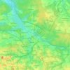 Topografische kaart Rybnik, hoogte, reliëf