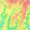 Topografische kaart Chalais, hoogte, reliëf
