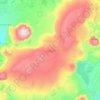 Topografische kaart Langjökull, hoogte, reliëf