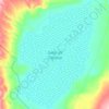 Topografische kaart Salar de Coposa, hoogte, reliëf